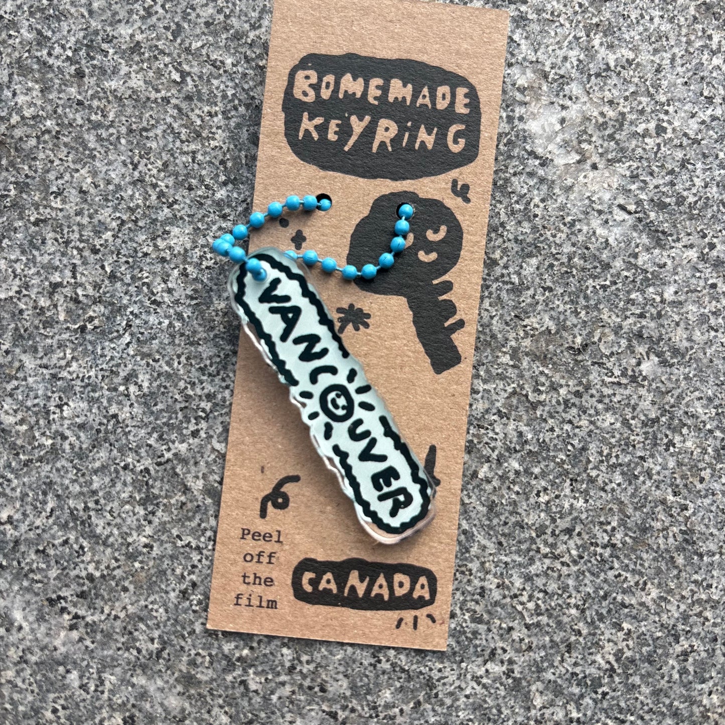 Keyring: Sky blue Vancouver