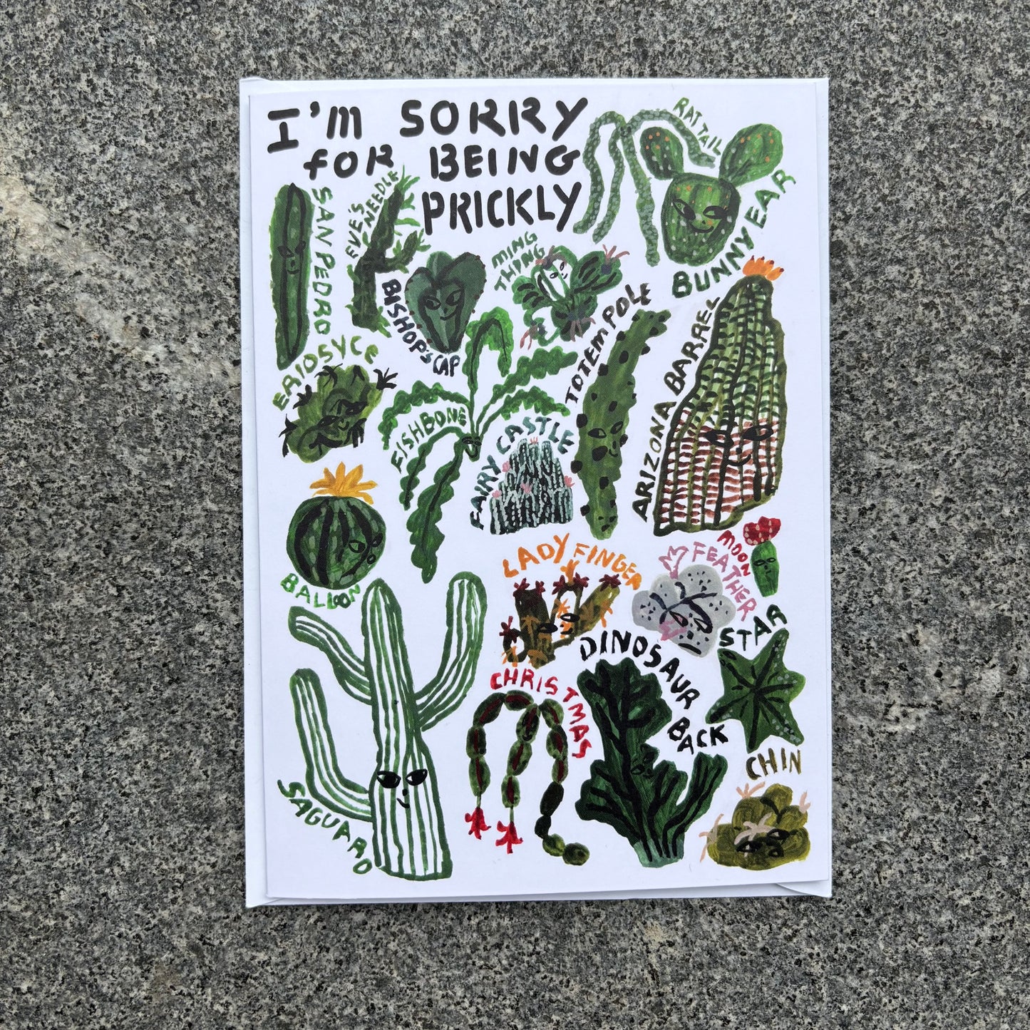 Card : I'm so sorry for being prickly
