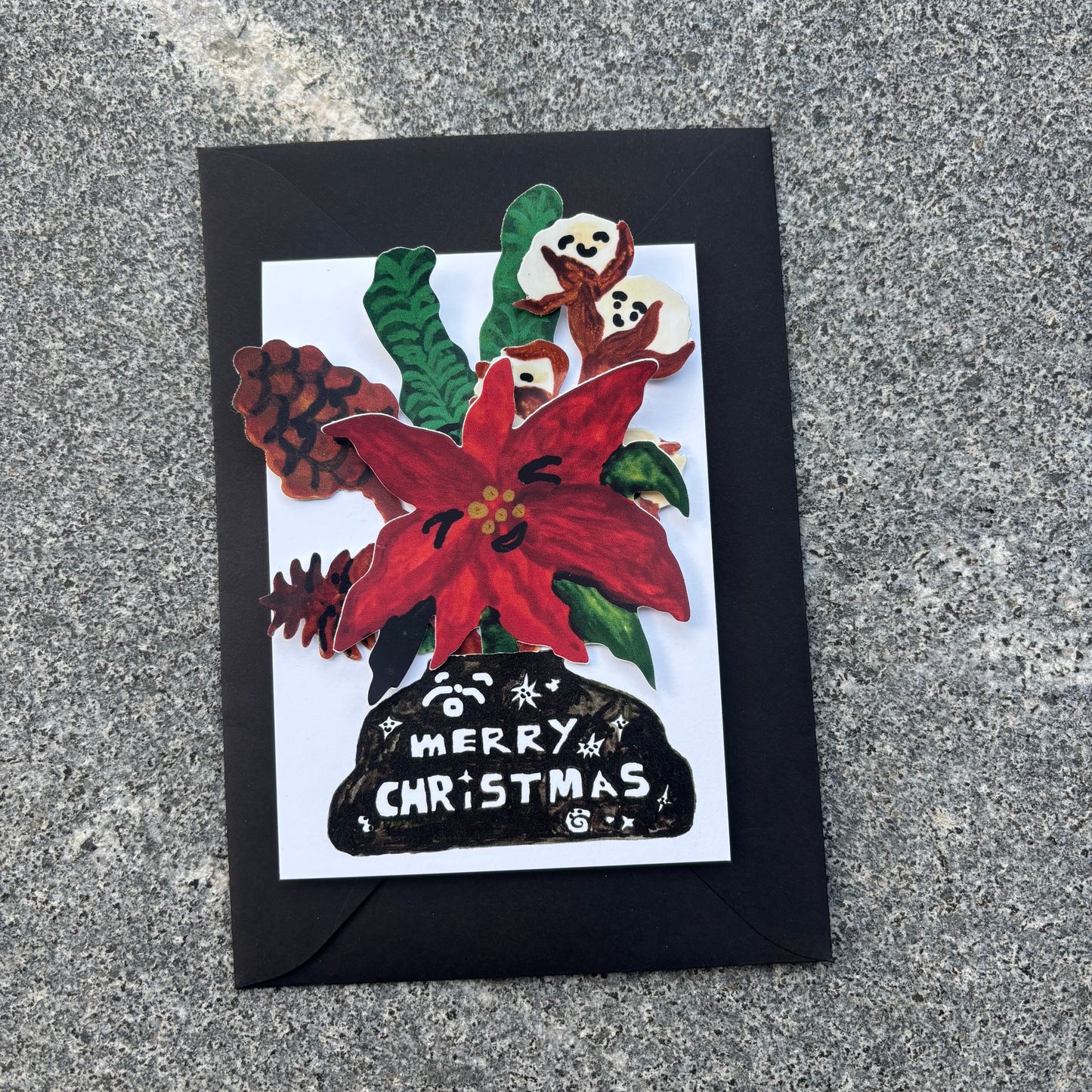 Winter Black Bouquet Card