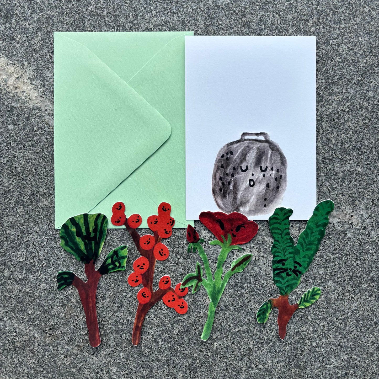 Mint Bouquet Card