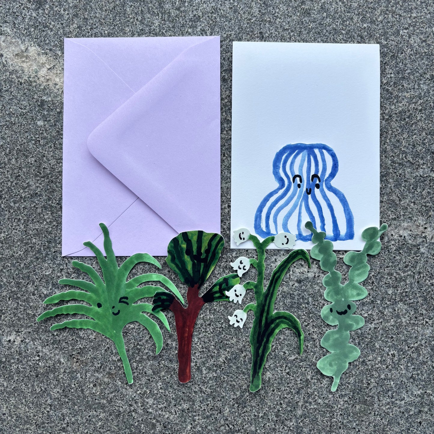 Violet Bouquet Card