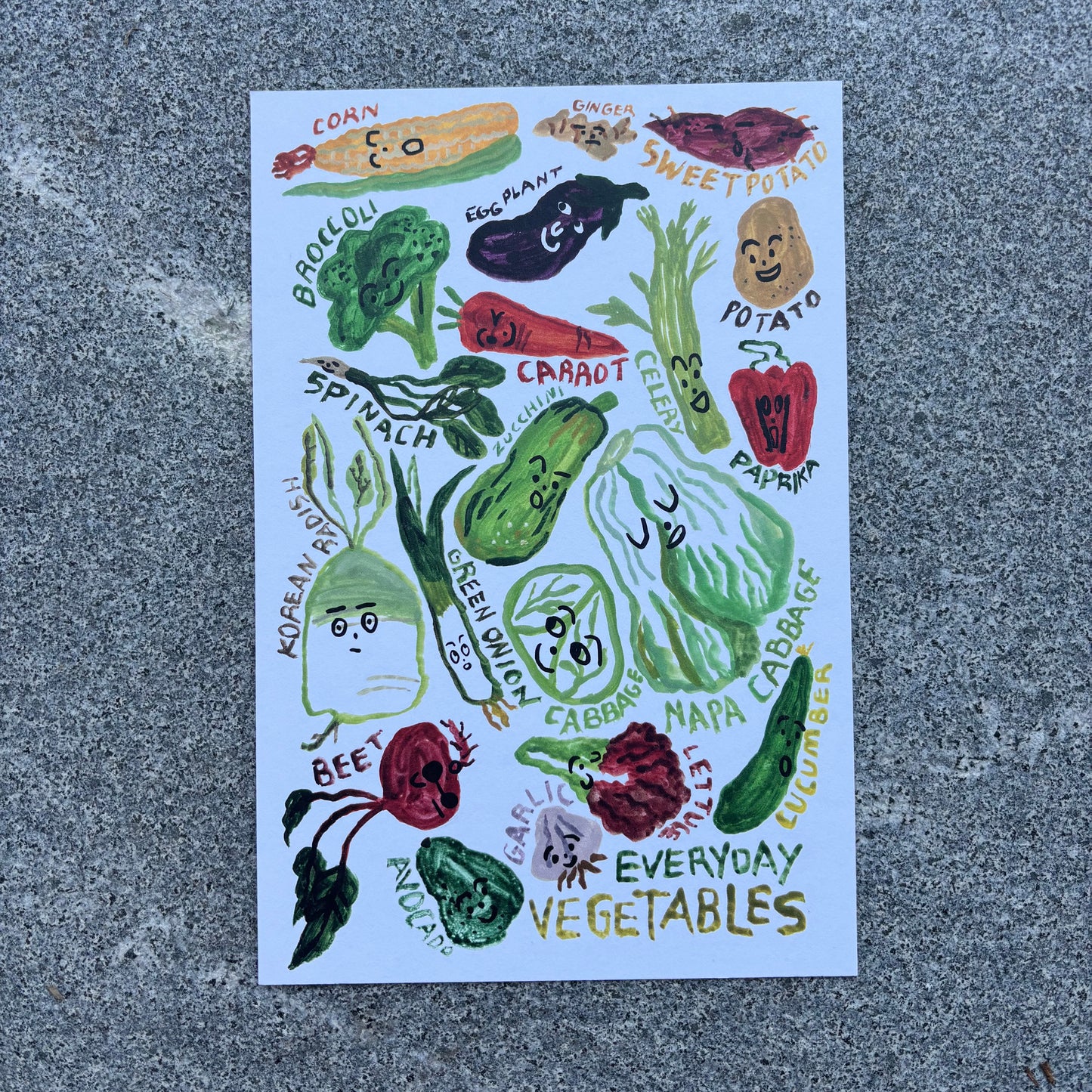 mini Poster : Everyday Vegetables