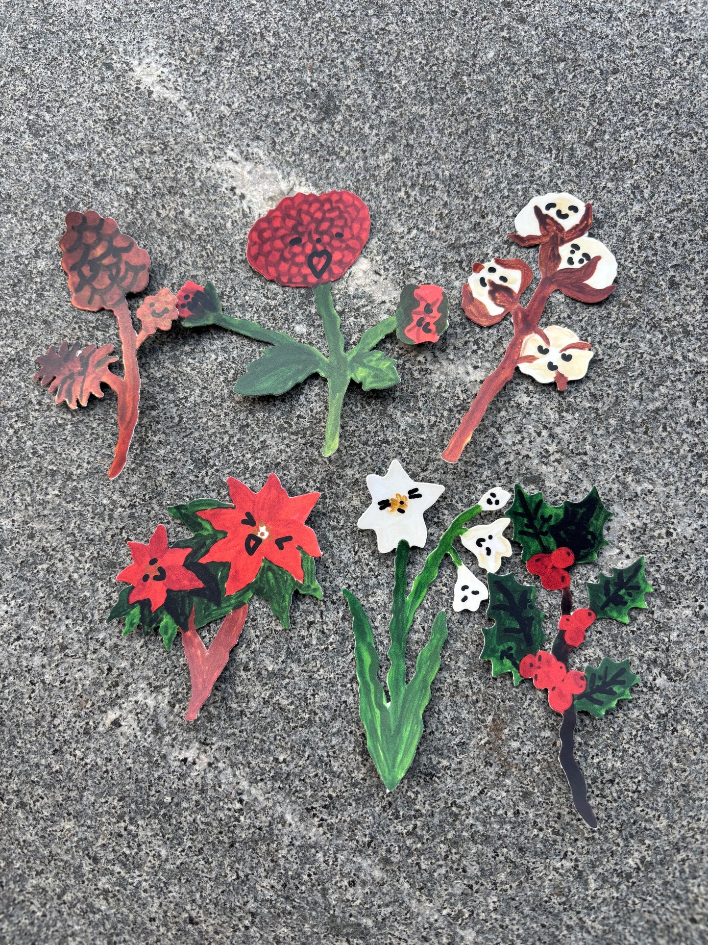 Flower Sticker : Holly