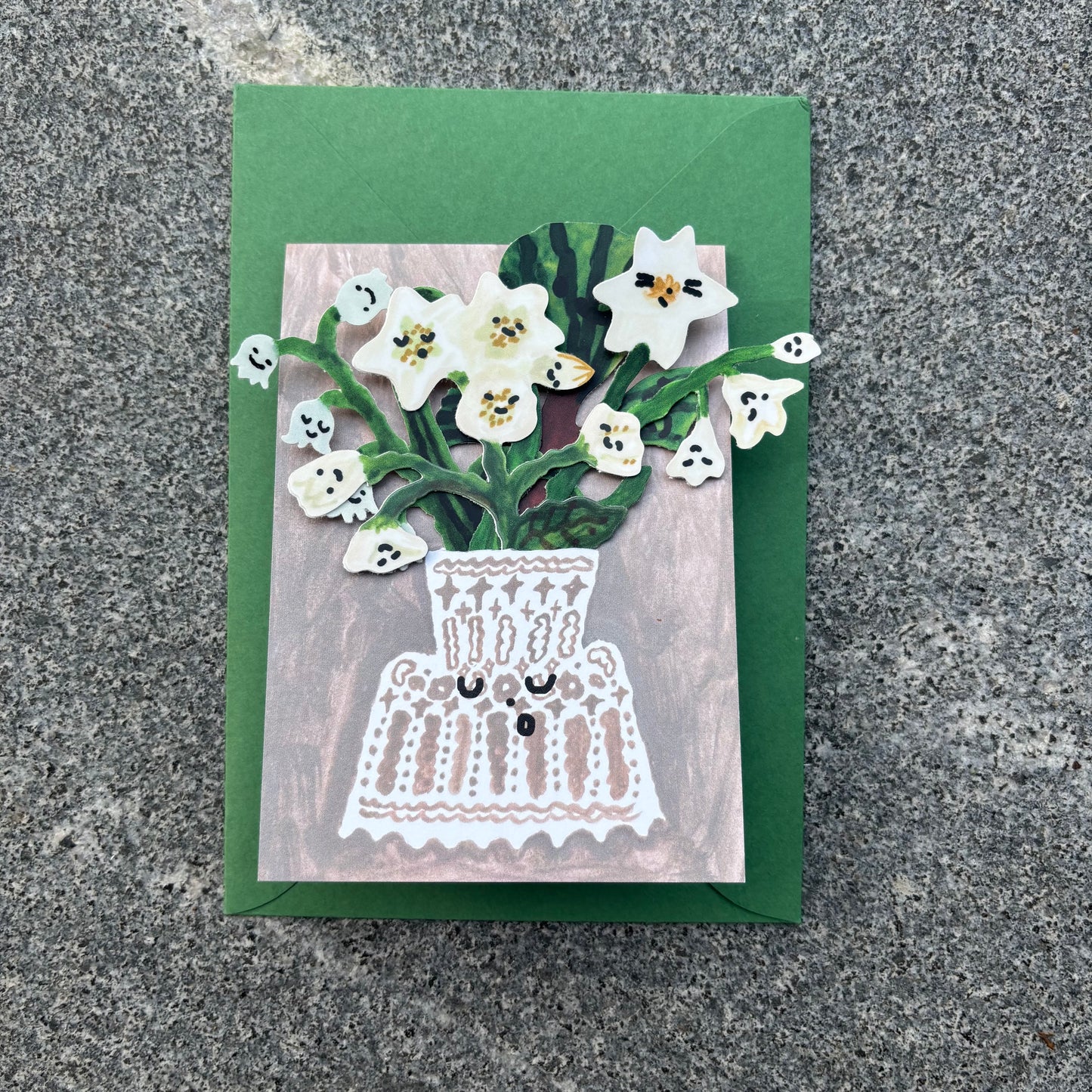 Winter Green Bouquet Card