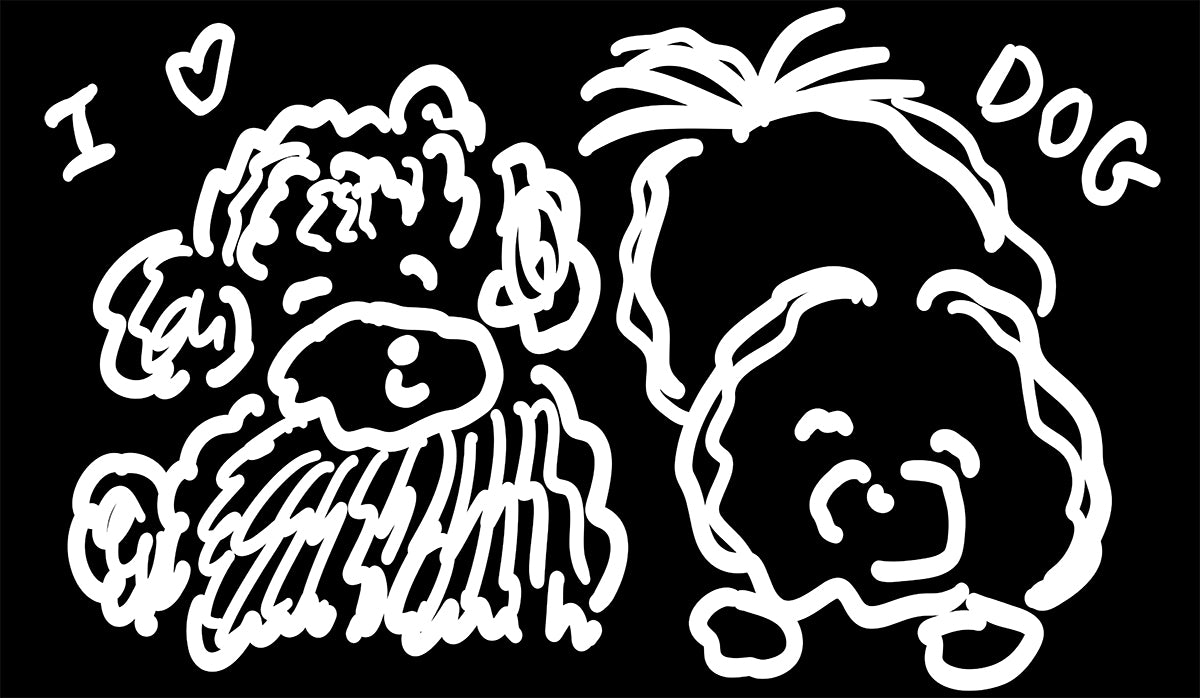 DTF transfer- Dog#2 White
