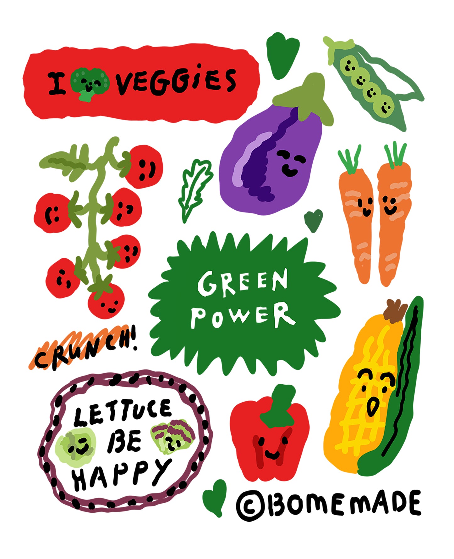 DTF transfer- Veggies