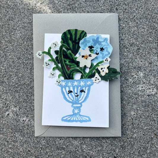 Winter Grey Bouquet Card
