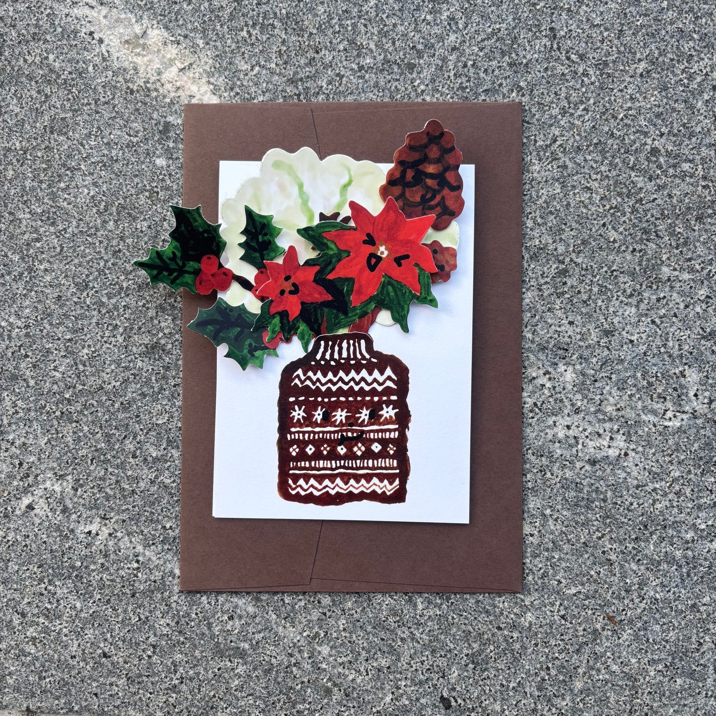 Winter Brown Bouquet Card