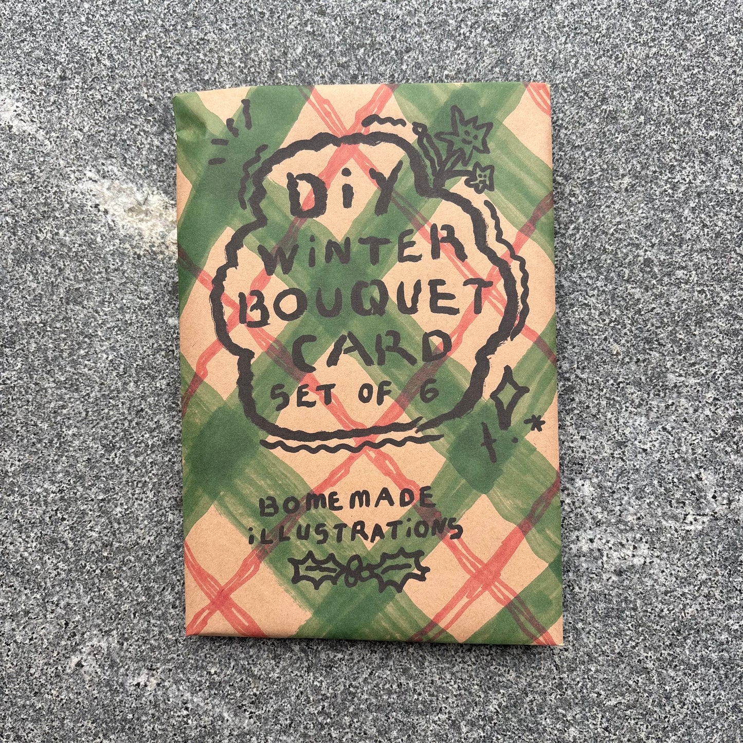 DIY Winter Bouquet Card (Set of 6)