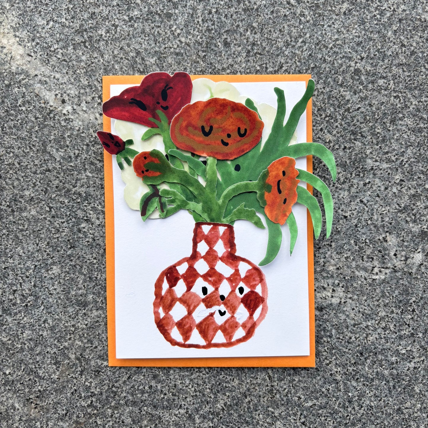 Orange Bouquet Card