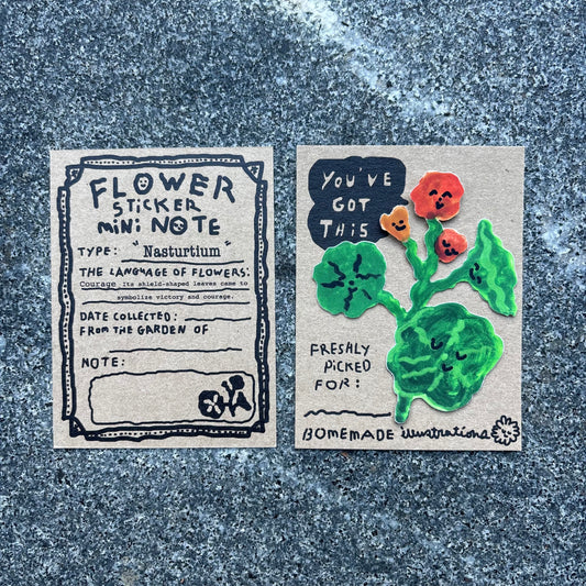 Flower sticker mini Note : Nasturtium