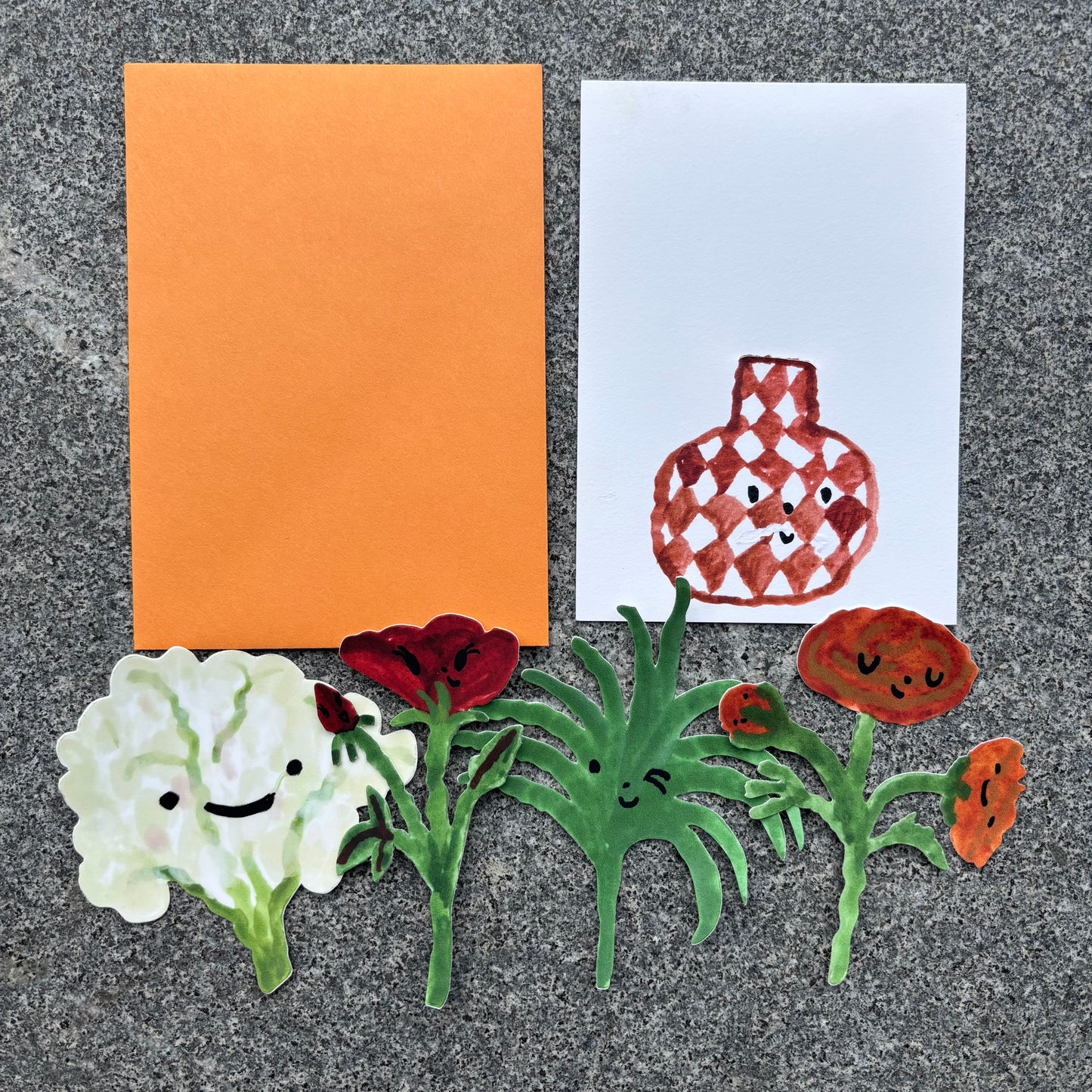 Orange Bouquet Card