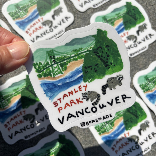 Sticker : Stanley Park Raccoon