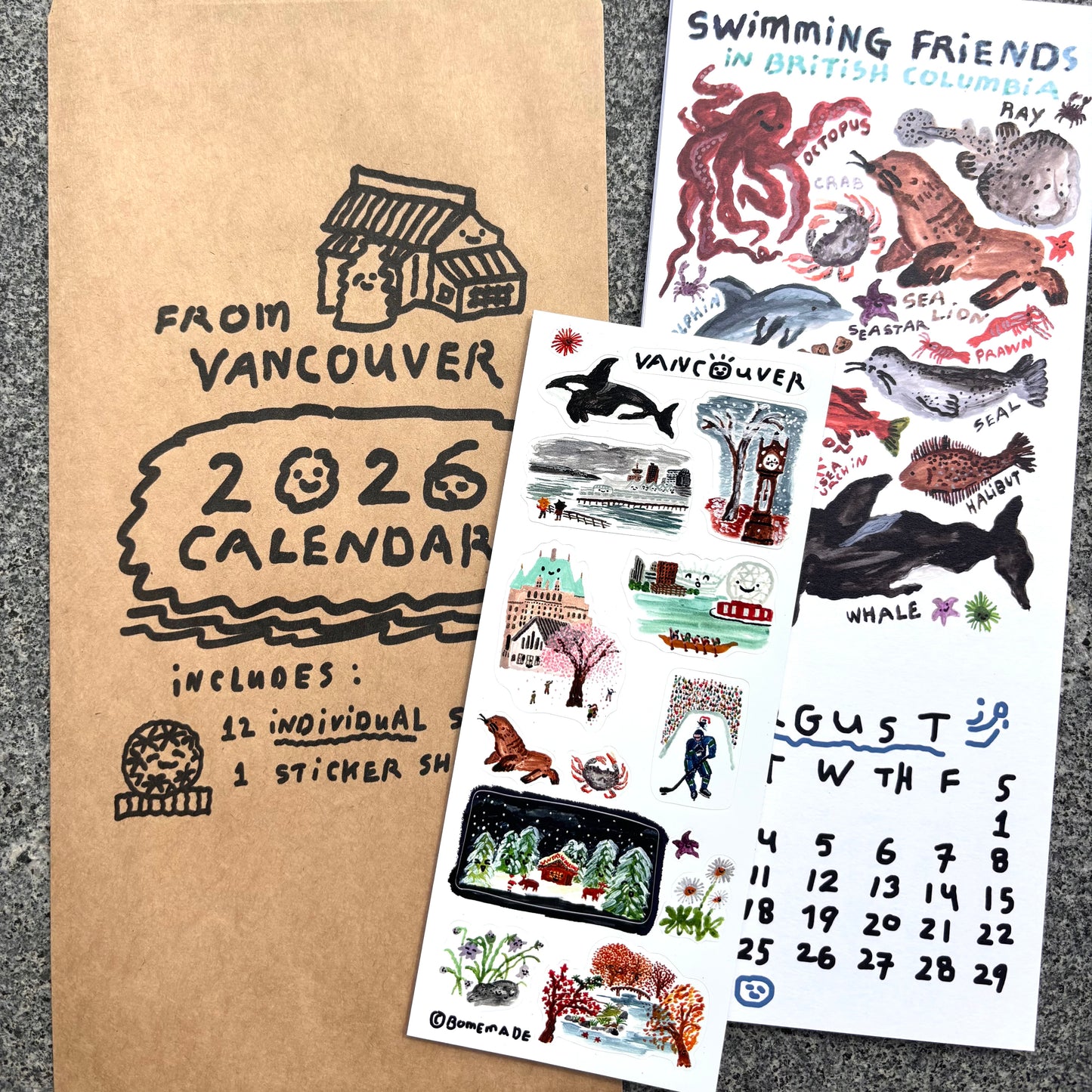 2026 Calendar from Vancouver