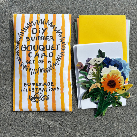 DIY SUMMER Bouquet Card (Set of 6)