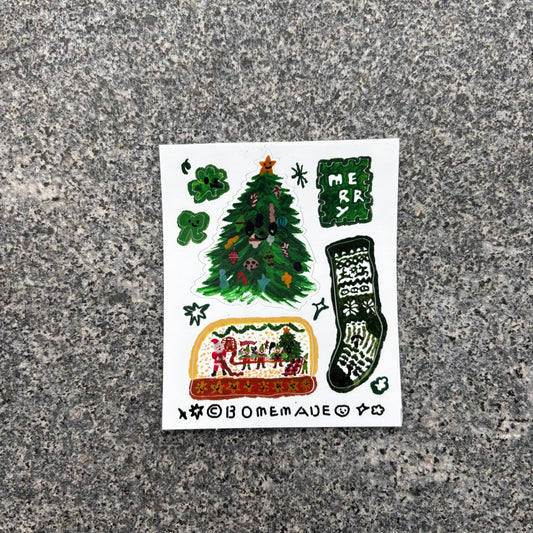 mini Sticker : Christmas tree
