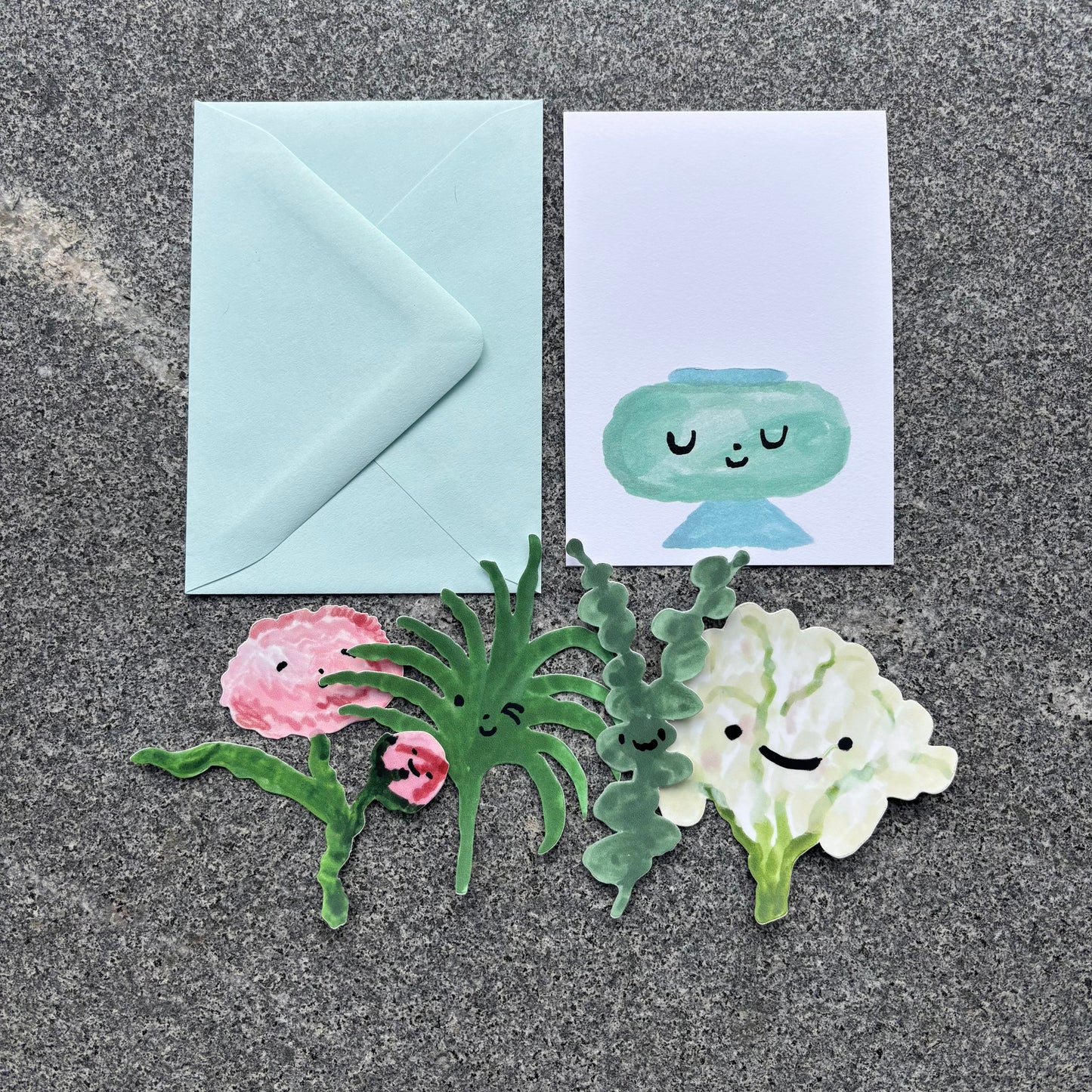 Blue Bouquet Card