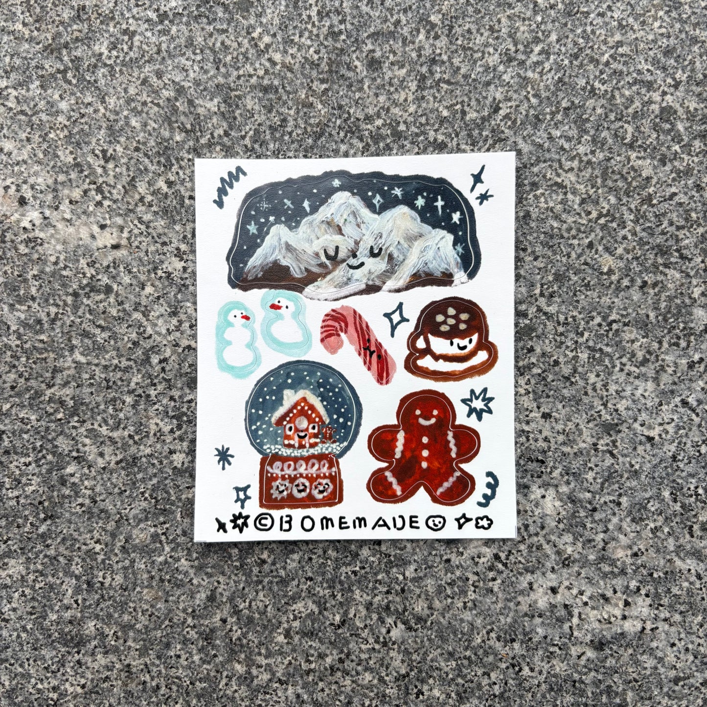 mini Sticker : Winter mountain