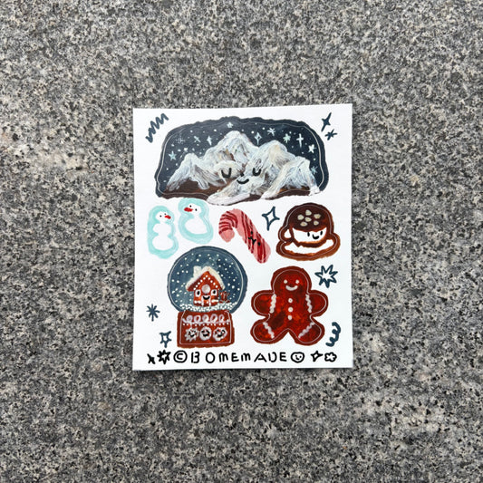 mini Sticker : Winter mountain