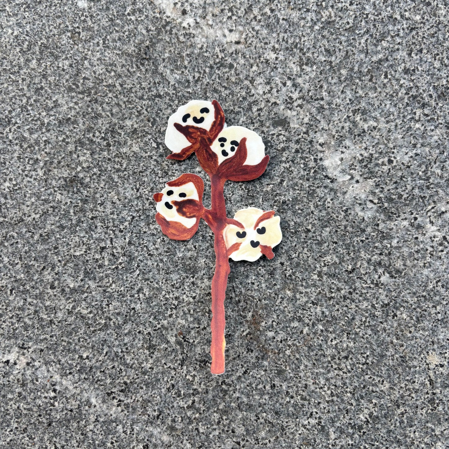 Flower Sticker : cotton stem