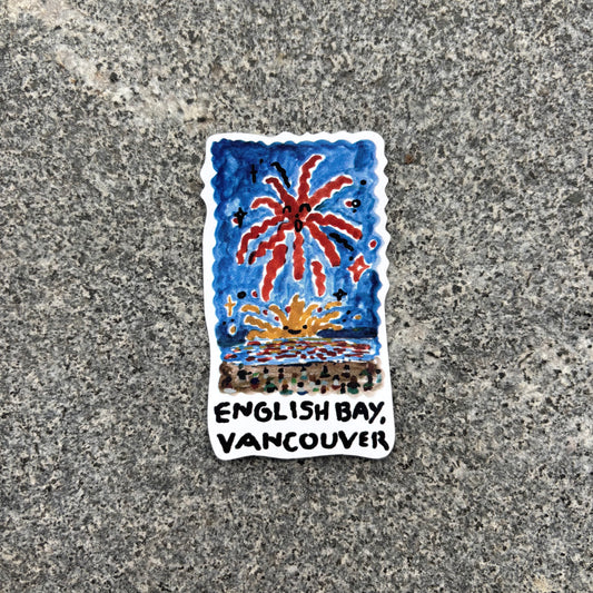 Sticker : Fireworks English Bay