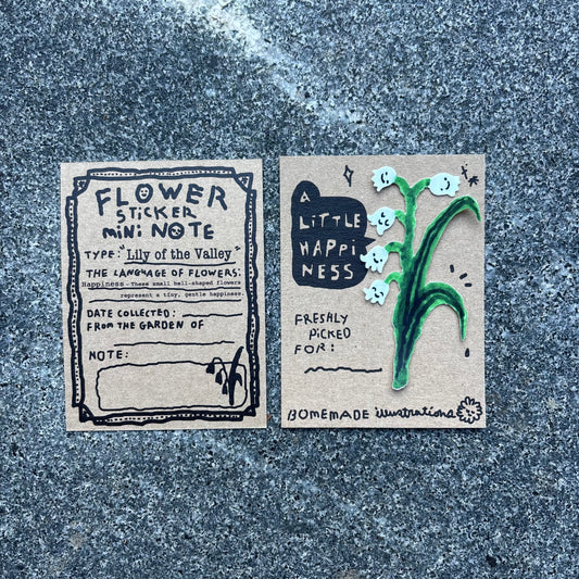 Flower sticker mini Note : Lily of the Valley