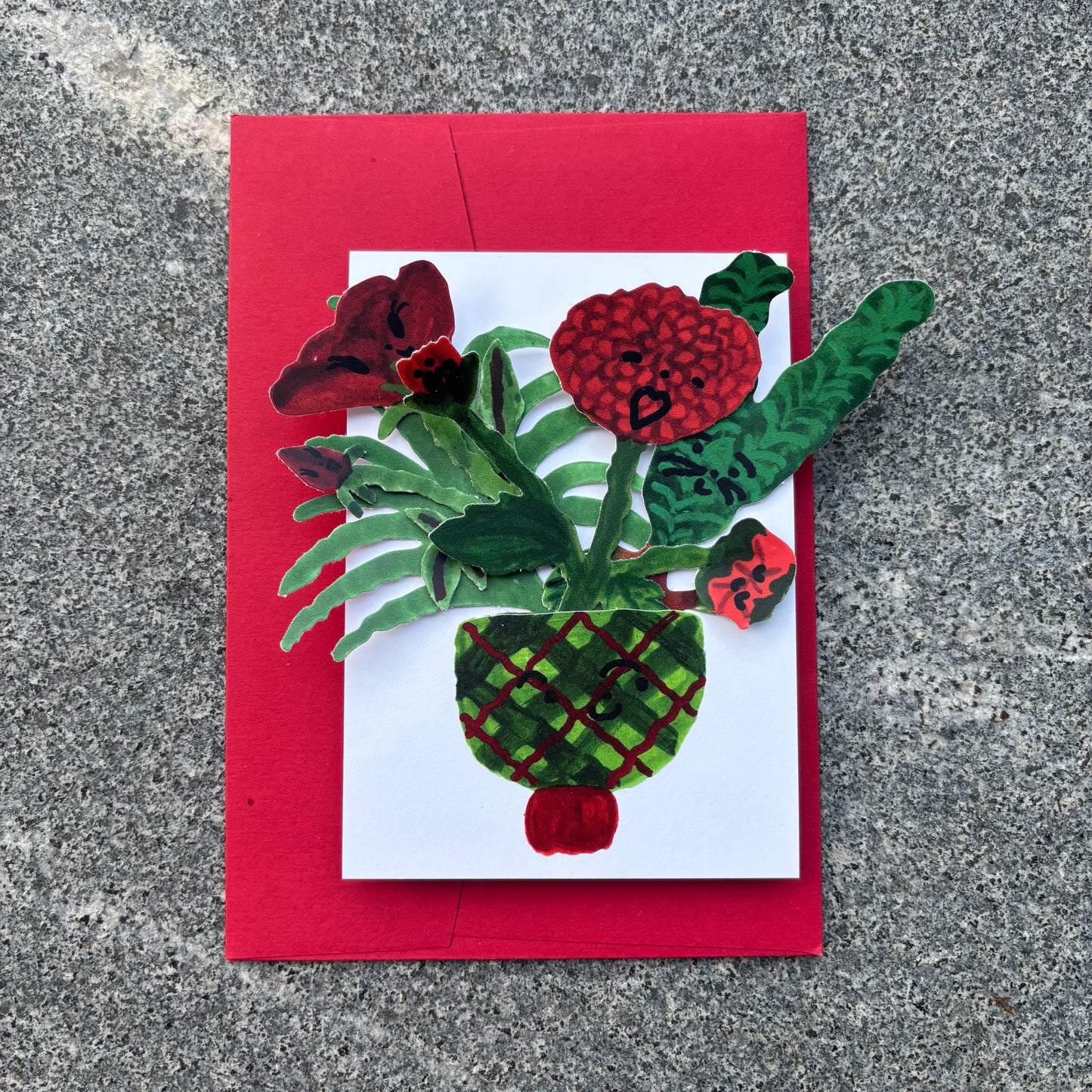 Winter Red Bouquet Card