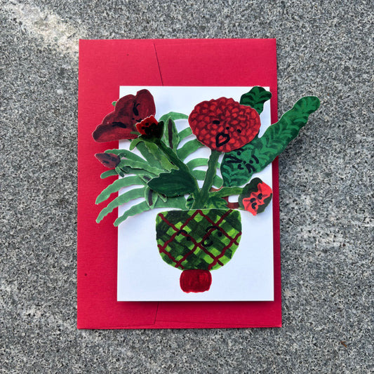 Winter Red Bouquet Card