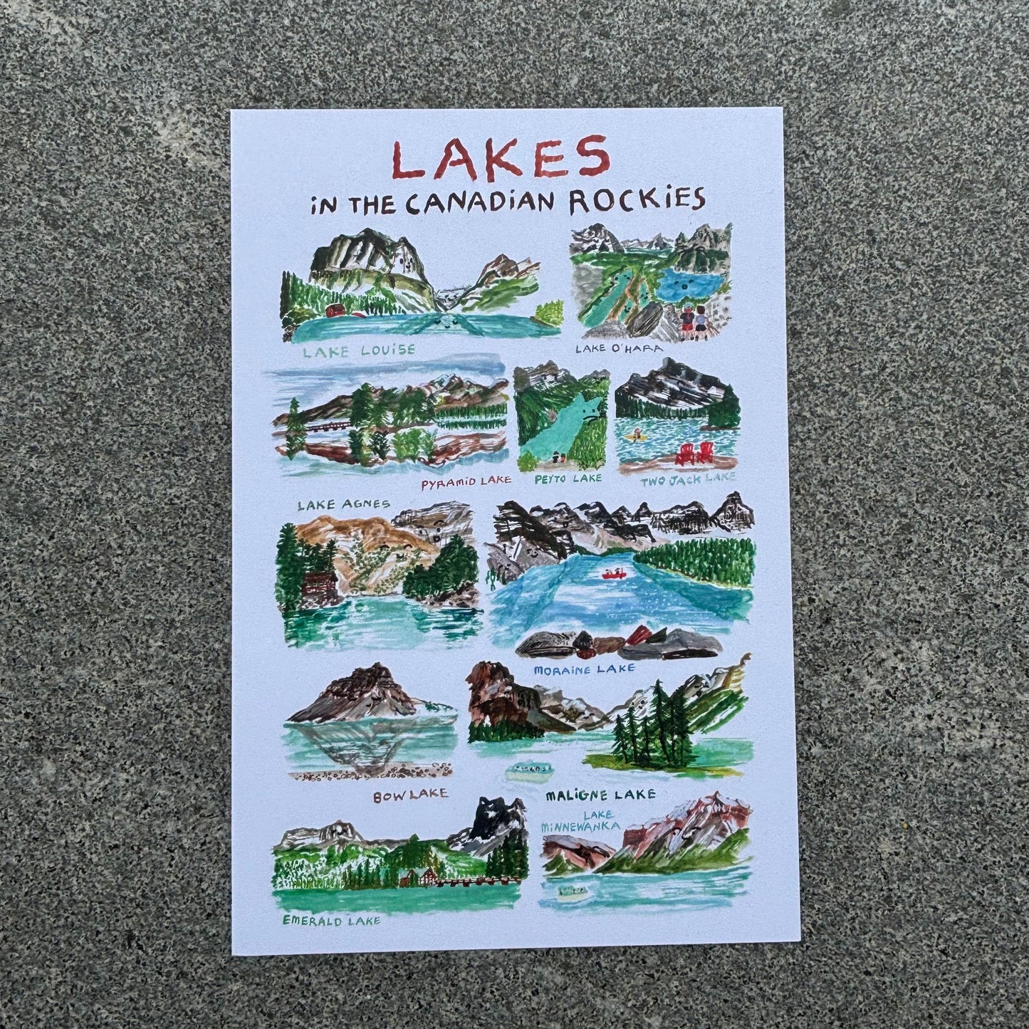mini Poster :  Lakes in the Canadian Rockies