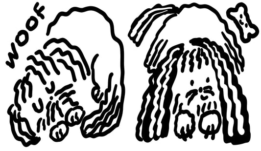 DTF transfer- Dog#1 Black
