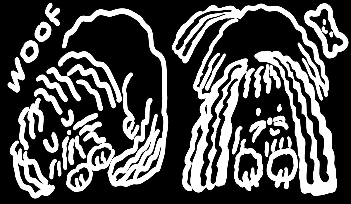 DTF transfer- Dog#1 White