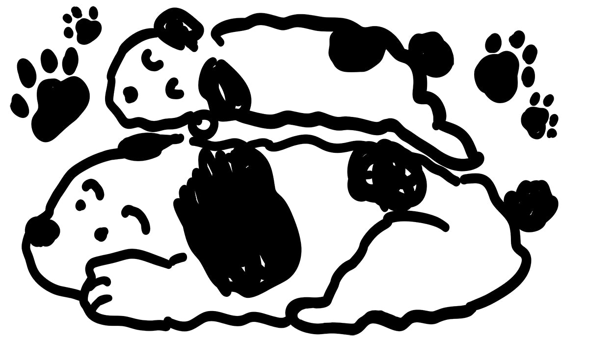 DTF transfer- Dog#3 Black