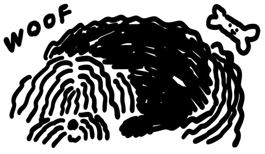 DTF transfer- Dog#4 Black