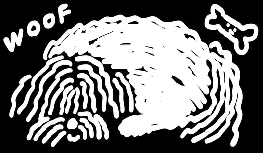 DTF transfer- Dog#4 White