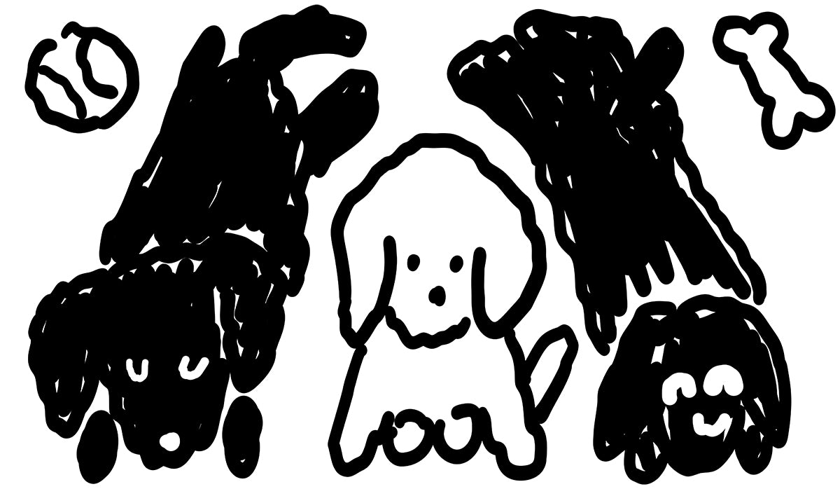 DTF transfer- Dog#5 Black