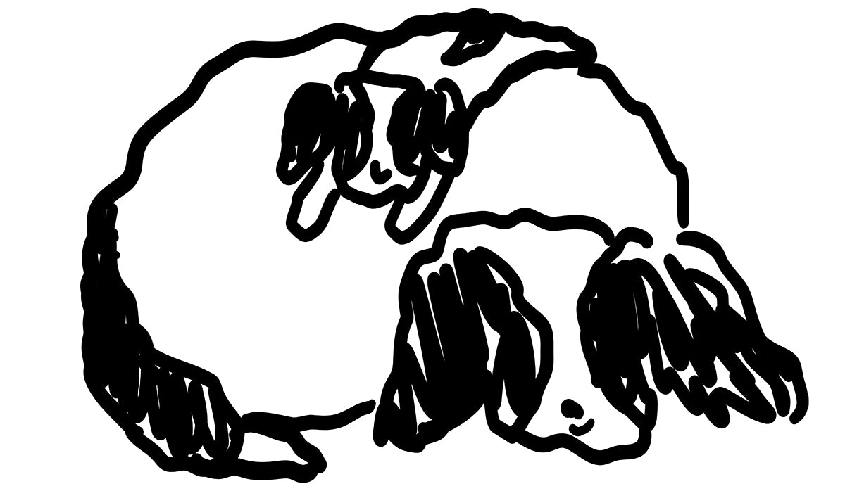 DTF transfer- Dog#6 Black