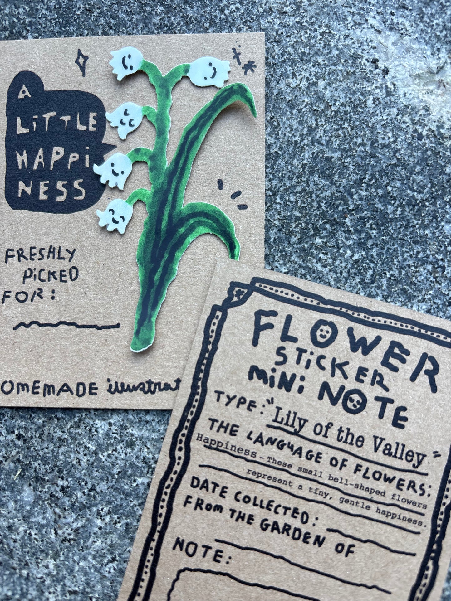 Flower sticker mini Note : Lily of the Valley