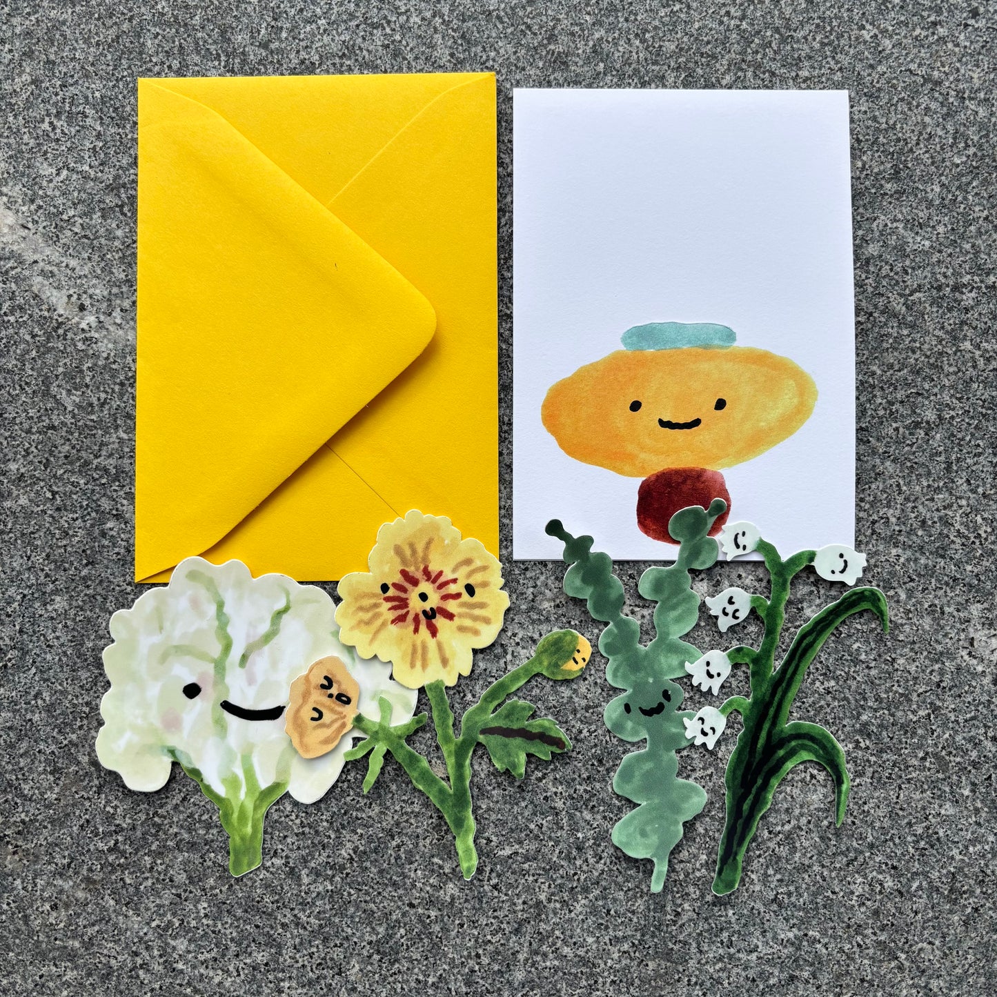 Yellow Bouquet Card