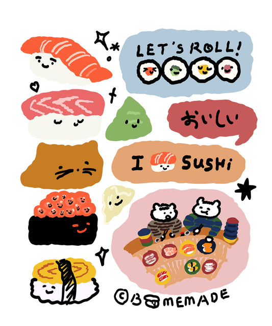 DTF transfer- Sushi